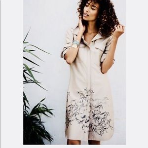 Anthropologie Maeve Horse Stampede Shirt Dress in Size 0